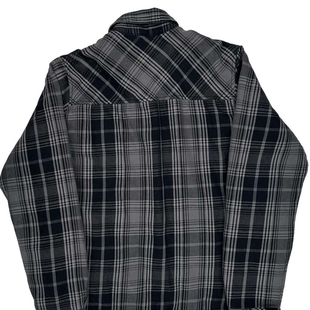 Dickies Checked Overshirt - Medium Grey Cotton - Image 6