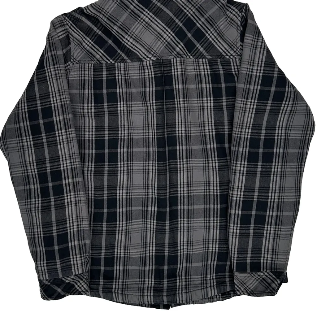 Dickies Checked Overshirt - Medium Grey Cotton - Image 7