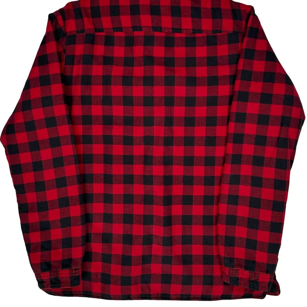 Dickies Checked Overshirt - Large Red Cotton - Image 7