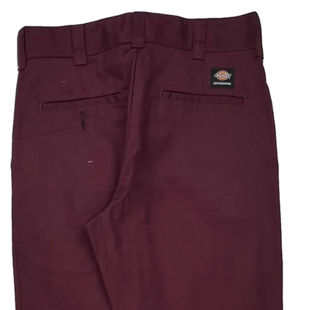 Dickies Pants - 32W 32L Burgundy Polyester Blend - Image 7