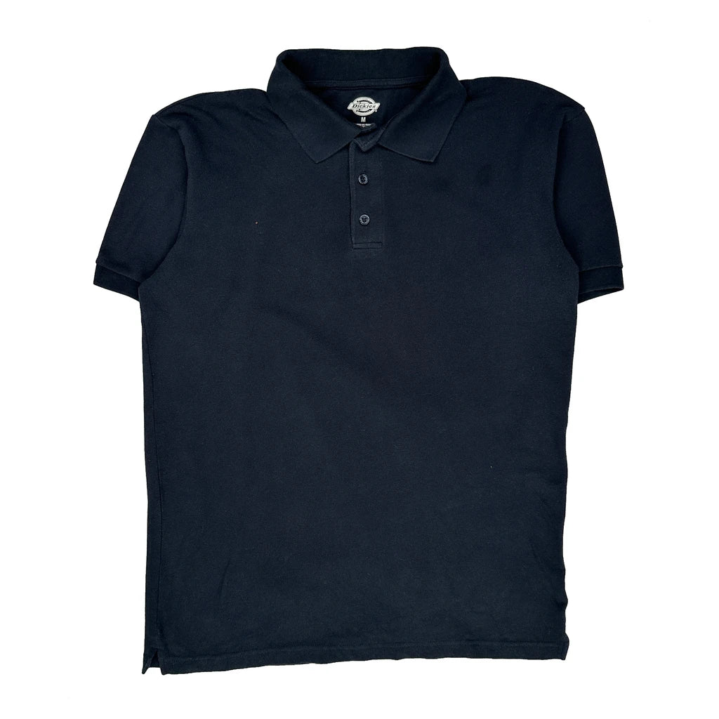 Dickies Polo Shirt - Medium Black Cotton Blend