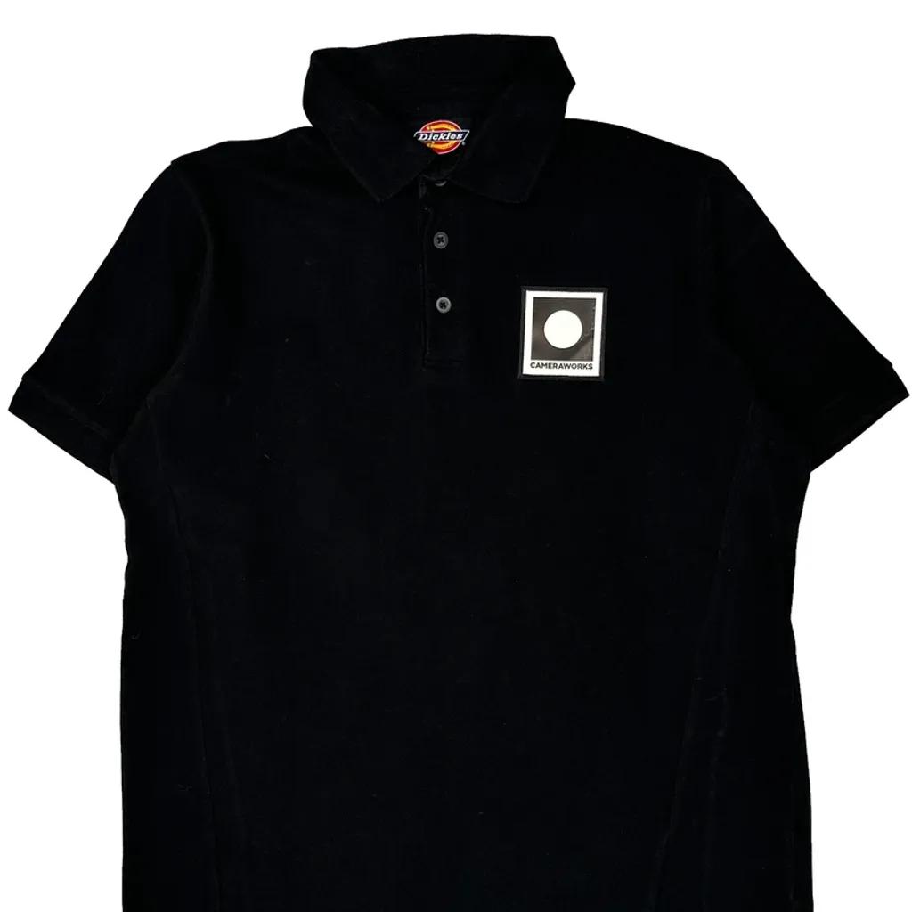 Dickies Polo Shirt - Medium Black Cotton - Image 5