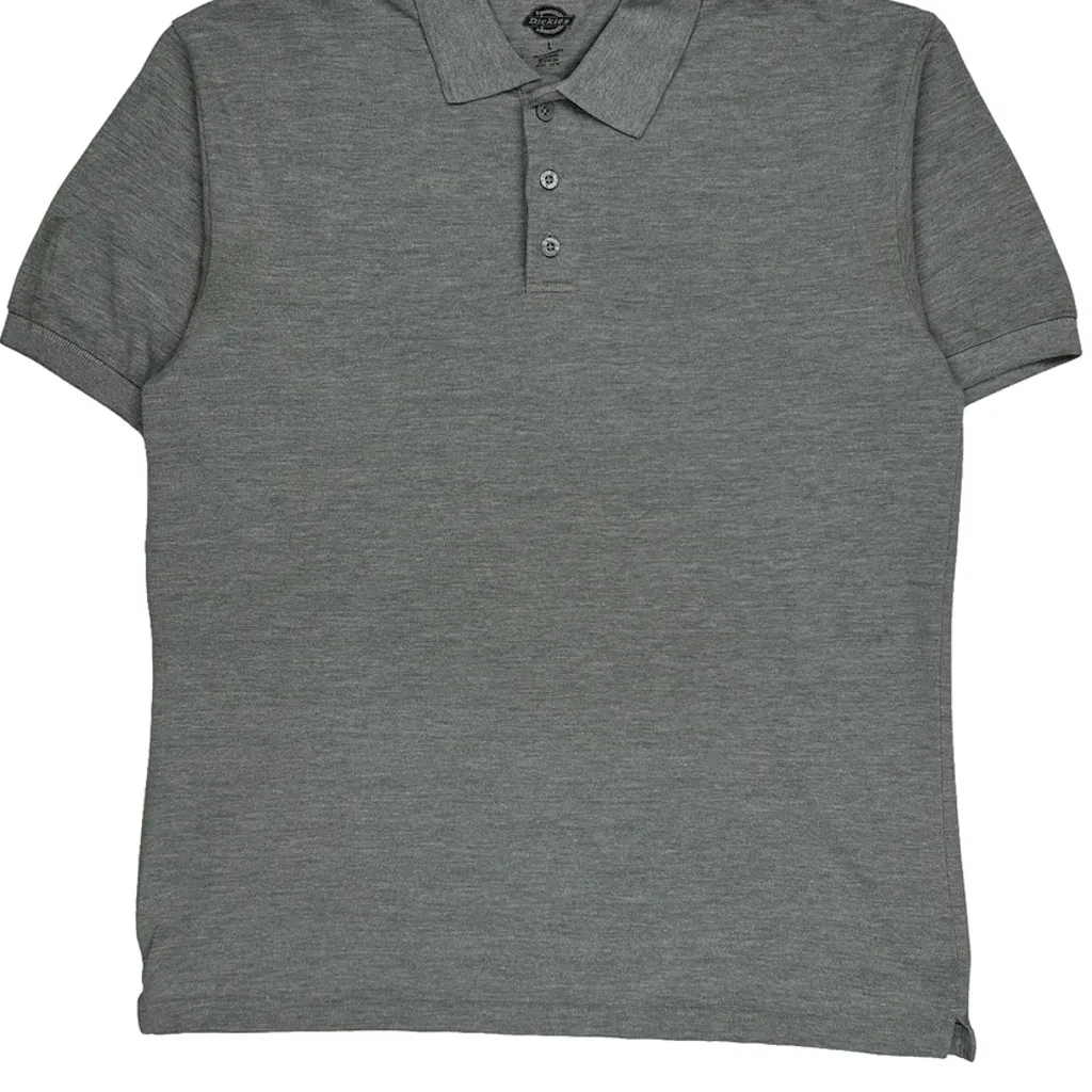 Dickies Polo Shirt - Large Grey Cotton Blend - Image 4