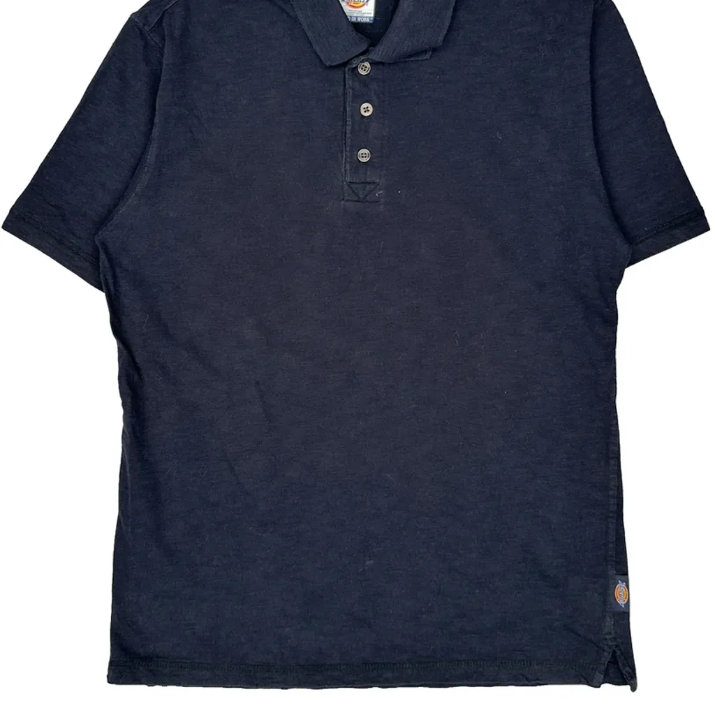 Dickies Polo Shirt - Medium Navy Cotton - Image 5