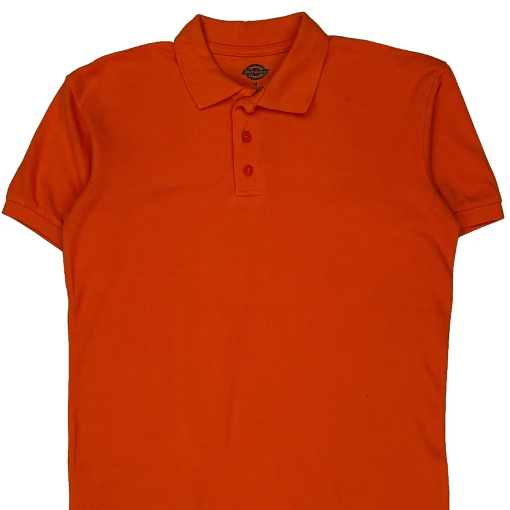 Dickies Polo Shirt - Medium Orange Cotton Blend - Image 5