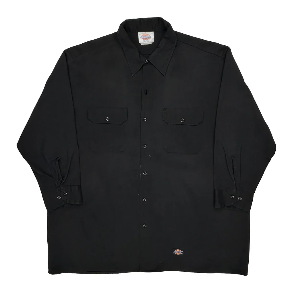 Dickies Shirt - Large Black Cotton