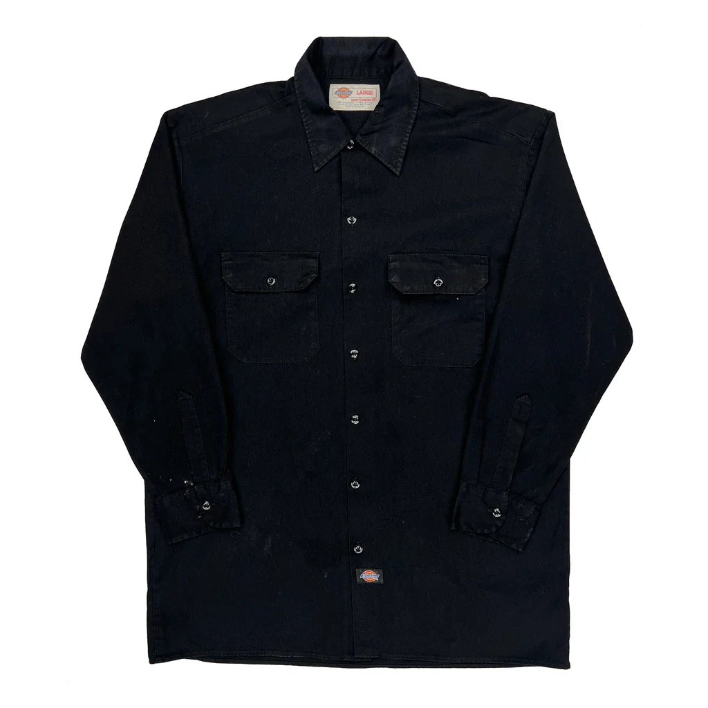 Dickies Shirt - Large Black Cotton