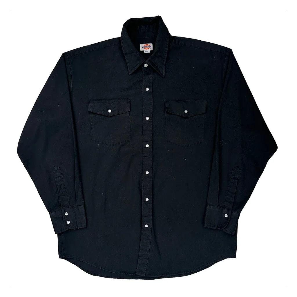 Dickies Shirt - Large Black Cotton