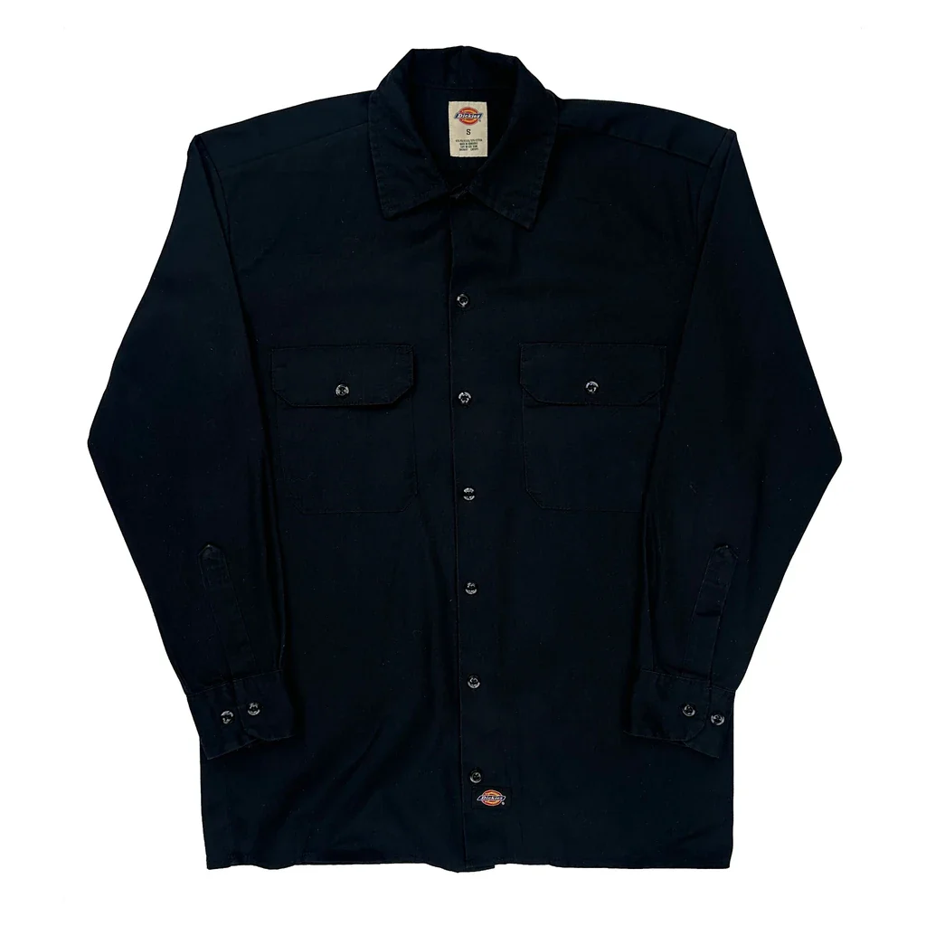 Dickies Shirt - Small Black Polyester Blend