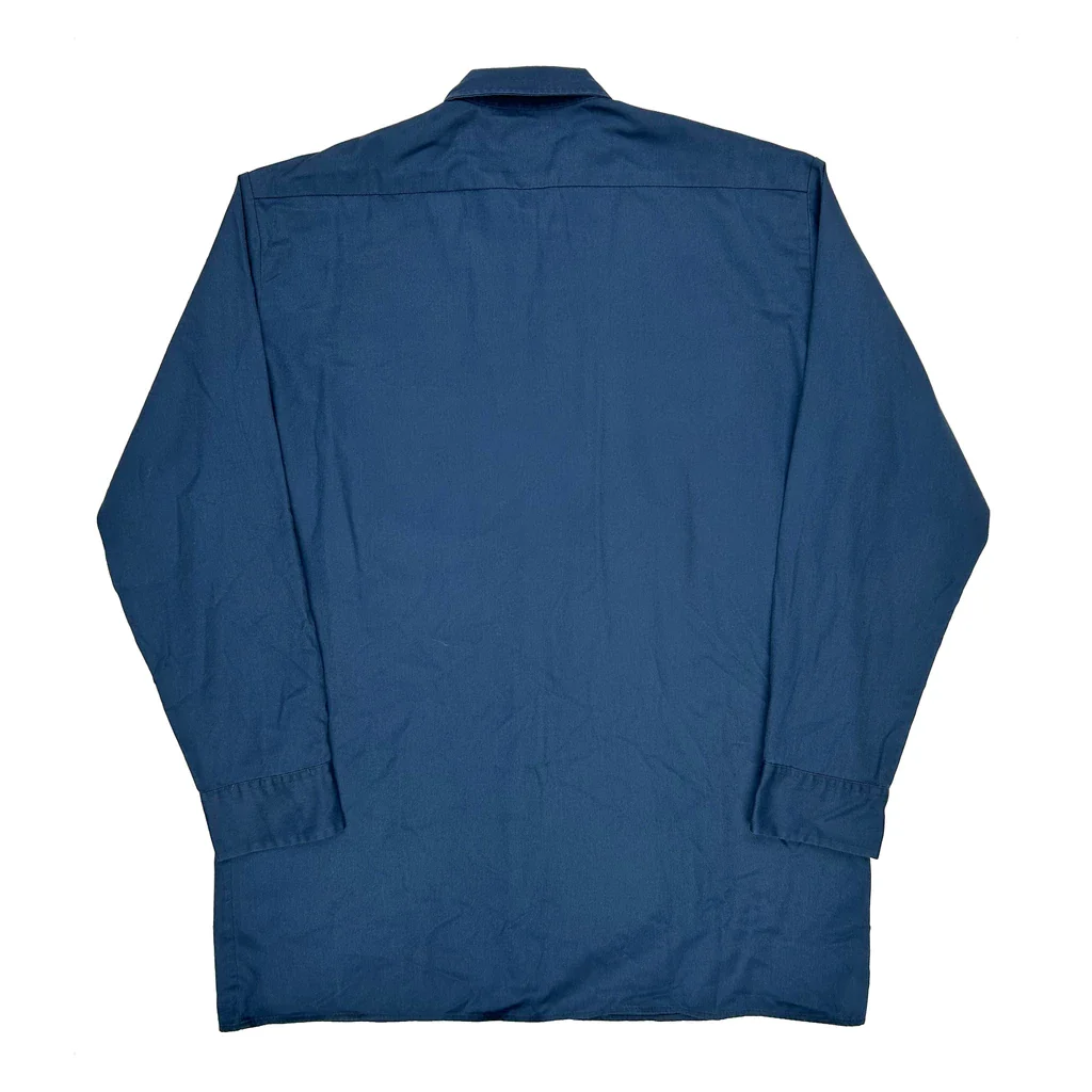 Dickies Tall Shirt - Large Blue Polyester Blend - Image 2