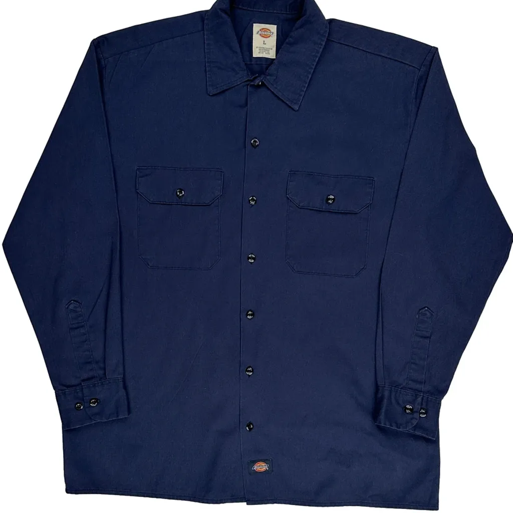 Dickies Shirt - Large Blue Polyester Blend - Image 4