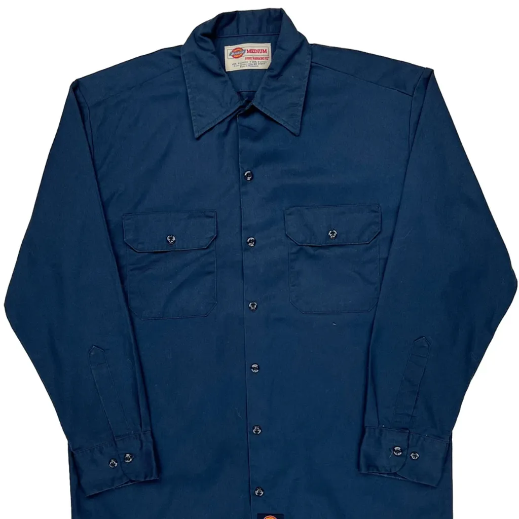 Dickies Shirt - Medium Blue Polyester Blend - Image 6