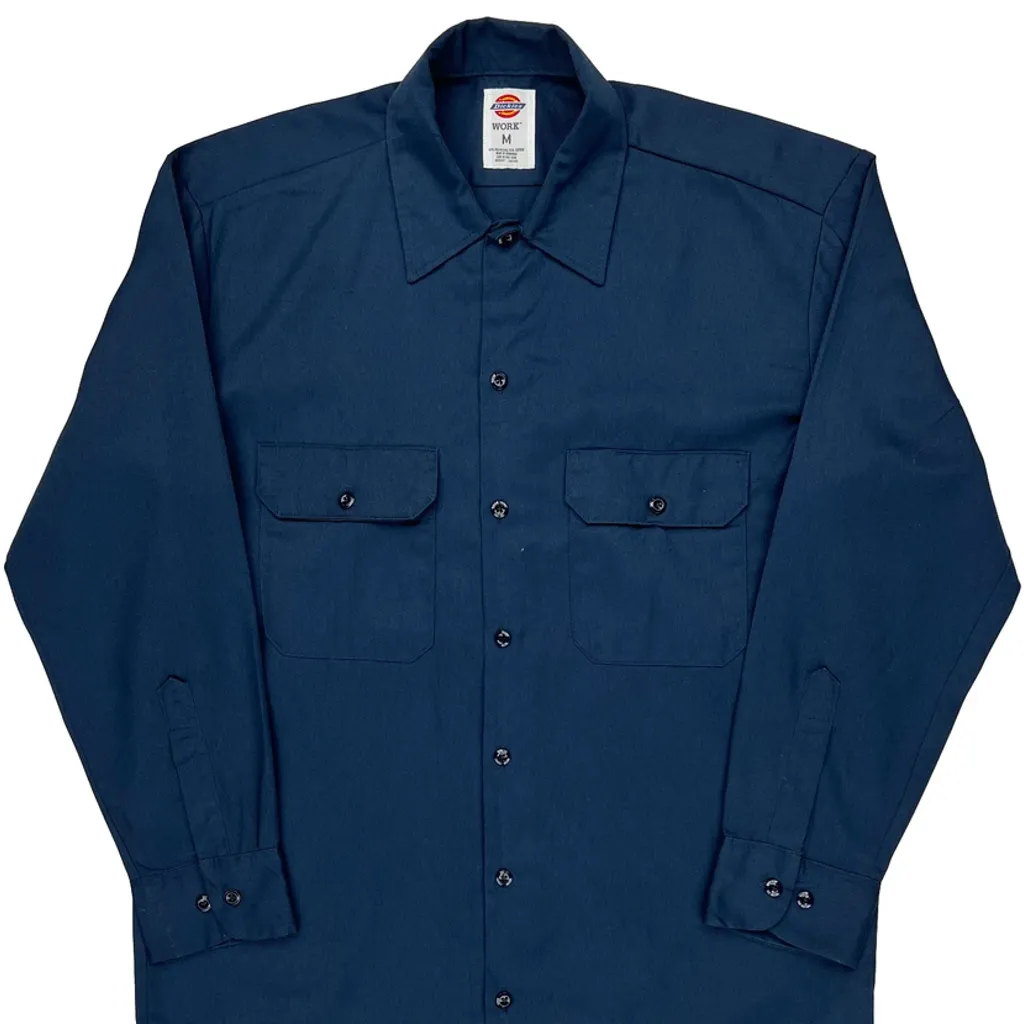 Dickies Shirt - Medium Blue Polyester Blend - Image 5