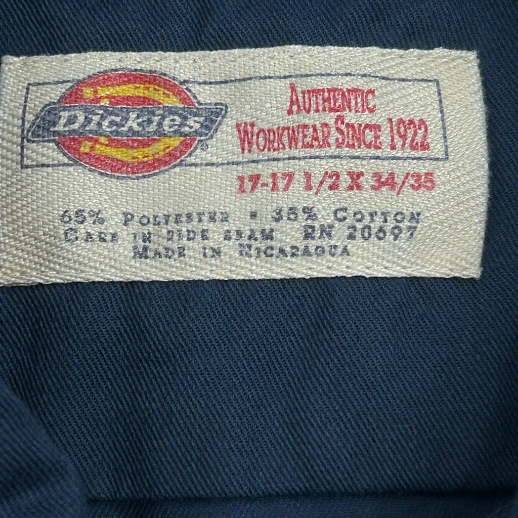 Dickies Shirt - XL Blue Polyester Blend - Image 3