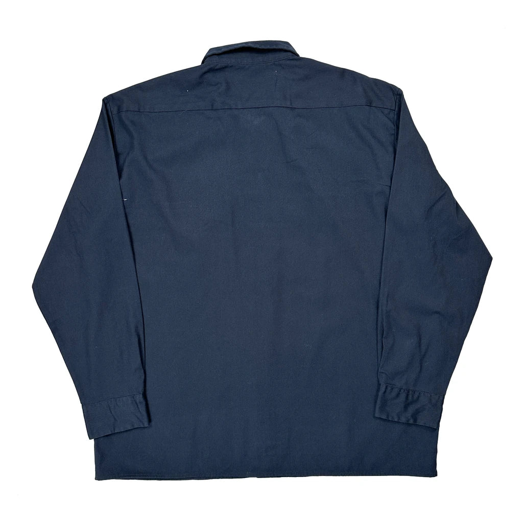 Dickies Shirt - XL Blue Polyester Blend - Image 2