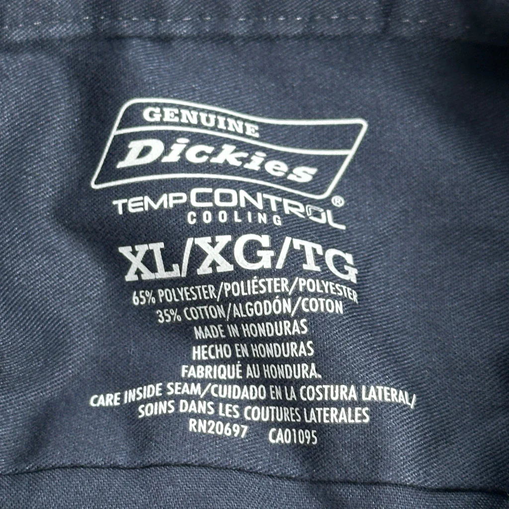 Dickies Shirt - XL Blue Polyester Blend - Image 3