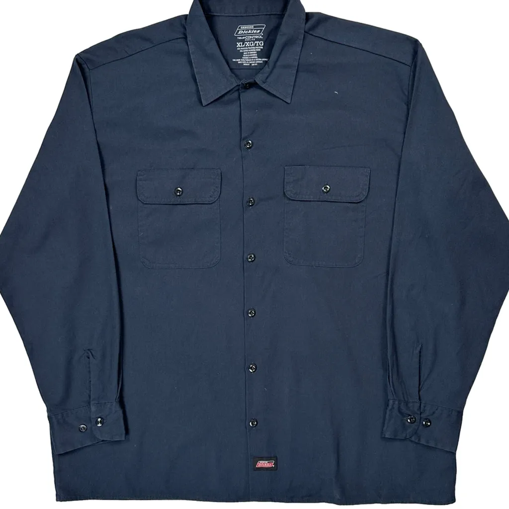 Dickies Shirt - XL Blue Polyester Blend - Image 4