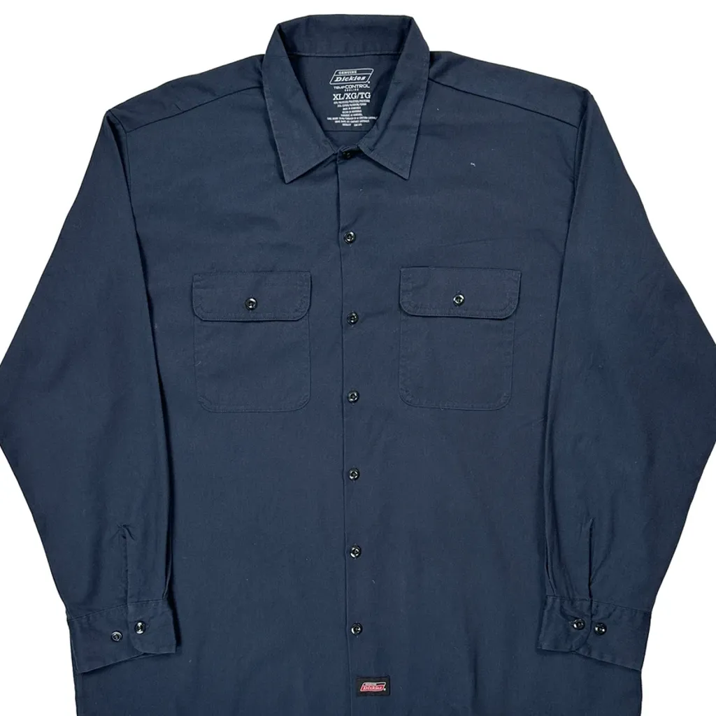 Dickies Shirt - XL Blue Polyester Blend - Image 5