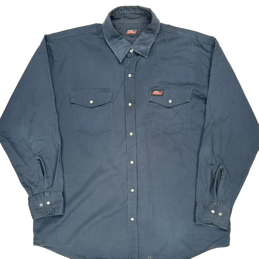Dickies Shirt - XL Blue Cotton - Image 5