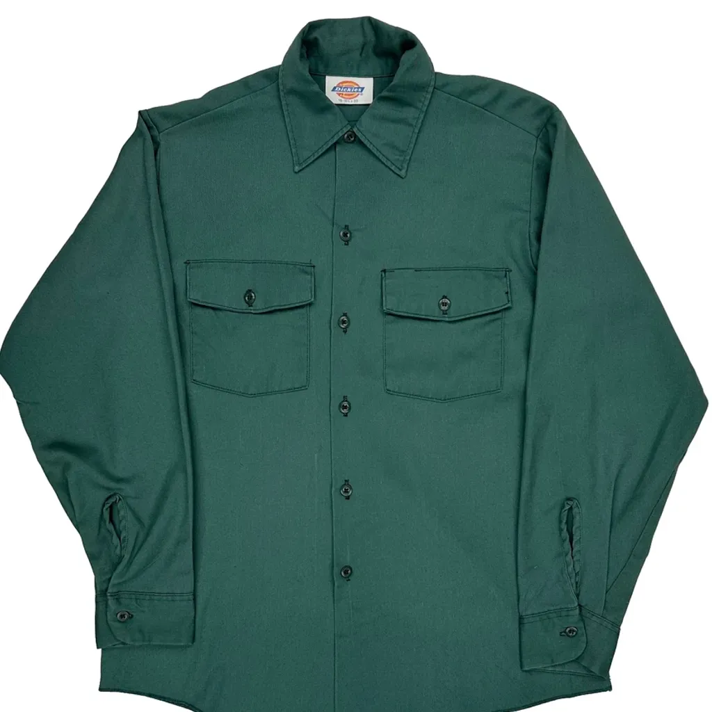 Dickies Shirt - Medium Green Polyester - Image 5