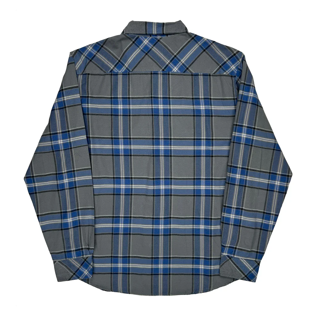 Dickies Checked Shirt - Large Grey Cotton Blend - Image 2