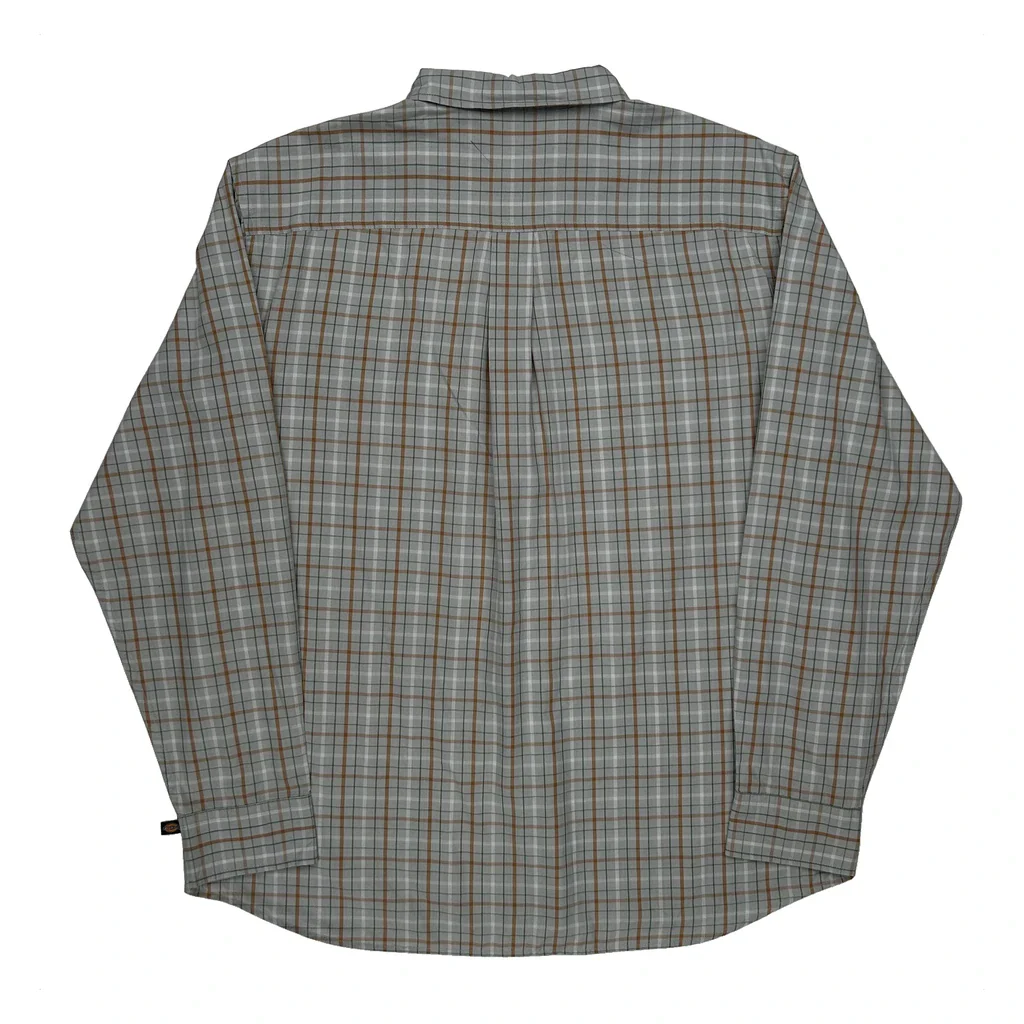 Dickies Checked Shirt - Large Grey Cotton - Image 2