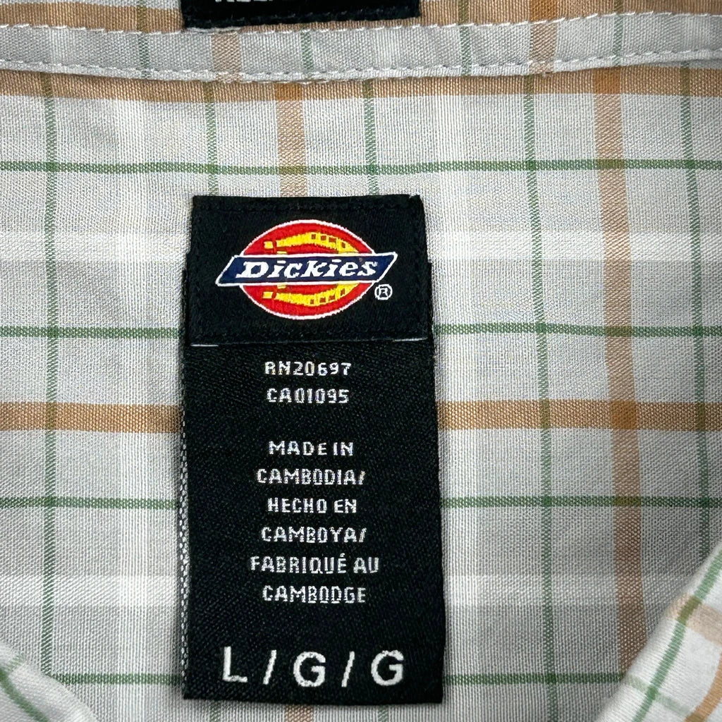 Dickies Checked Shirt - Large Grey Cotton - Image 3
