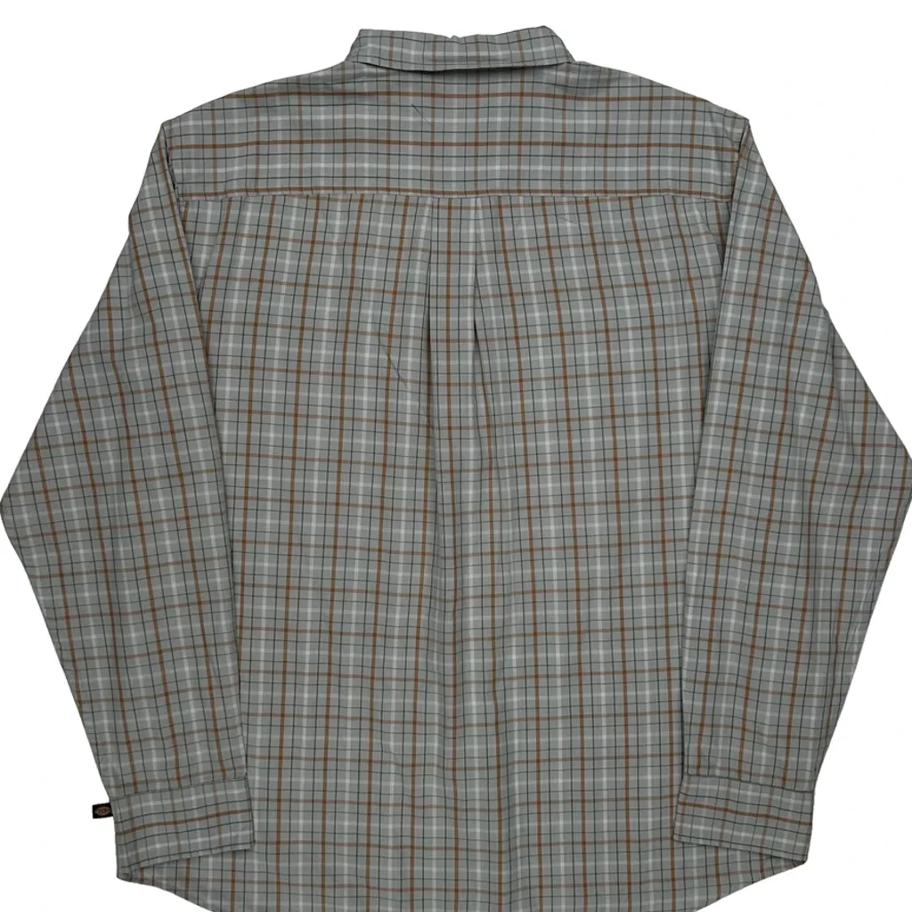 Dickies Checked Shirt - Large Grey Cotton - Image 6
