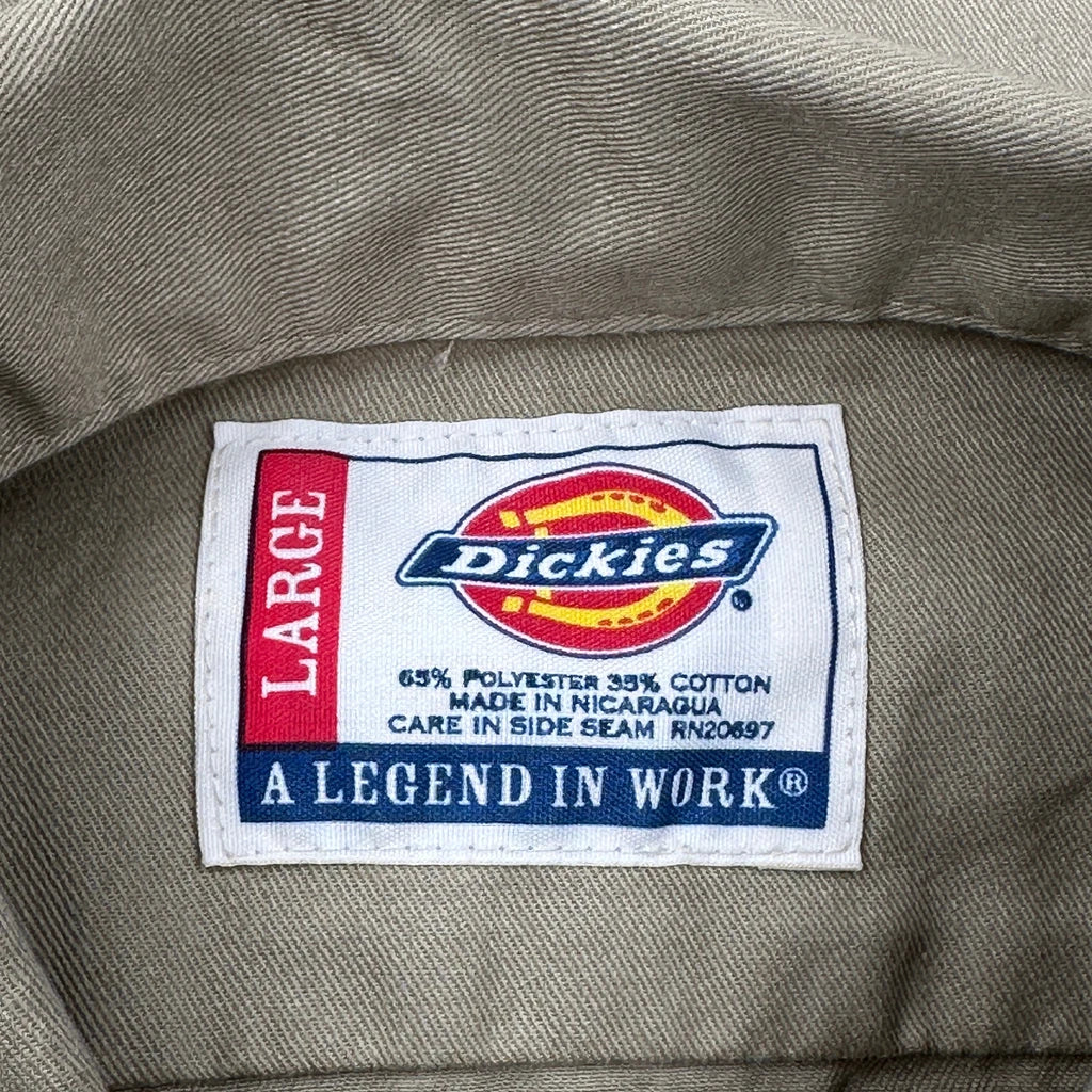 Dickies Shirt - Large Khaki Polyester Blend - Image 3