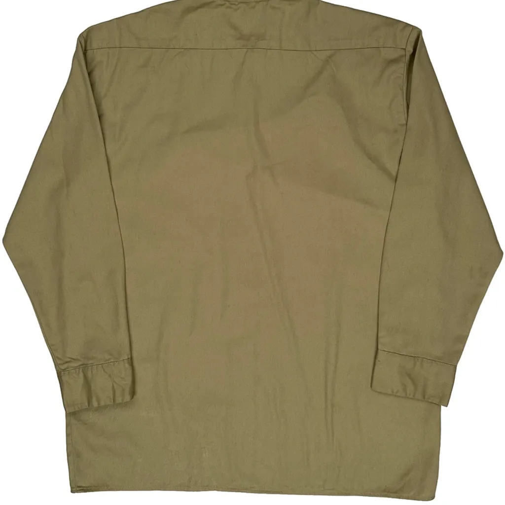Dickies Shirt - Large Khaki Polyester Blend - Image 7
