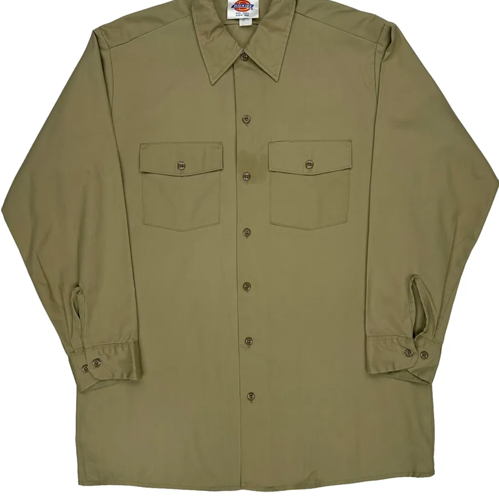 Dickies Shirt - Large Khaki Cotton - Image 5