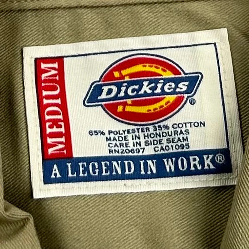 Dickies Shirt - Medium Khaki Polyester Blend - Image 3