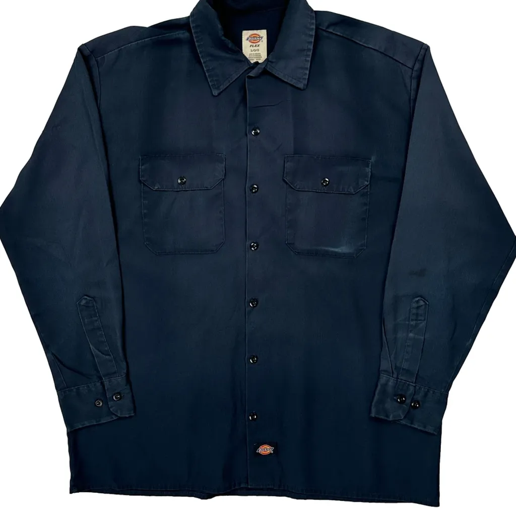 Dickies Shirt - Large Navy Cotton Blend - Image 4