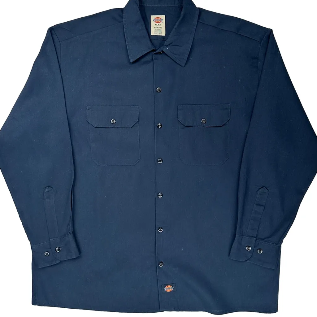 Dickies Shirt - XL Navy Cotton Blend - Image 5