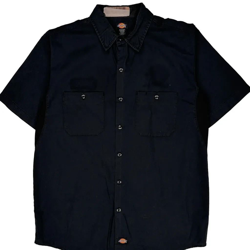 Dickies Short Sleeve Shirt - Large Black Cotton - Image 4