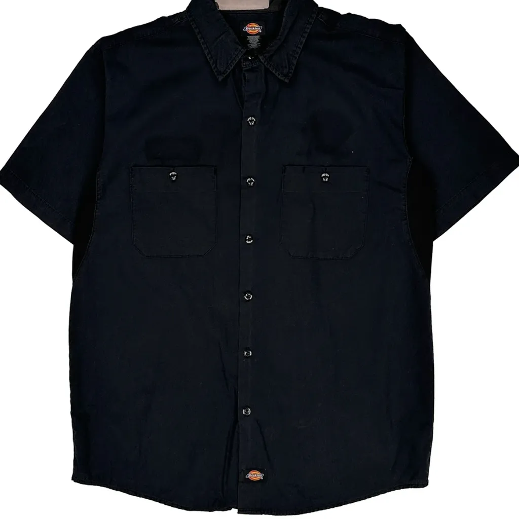 Dickies Short Sleeve Shirt - Large Black Cotton - Image 5