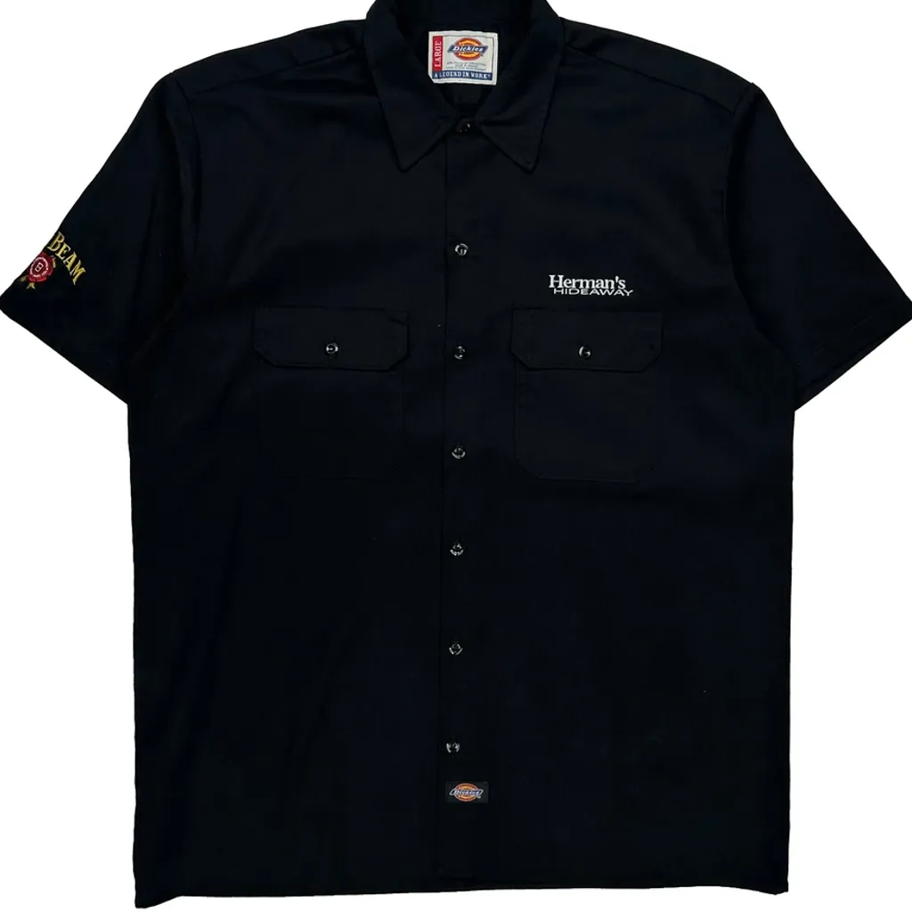 Dickies Short Sleeve Shirt - Large Black Cotton - Image 4