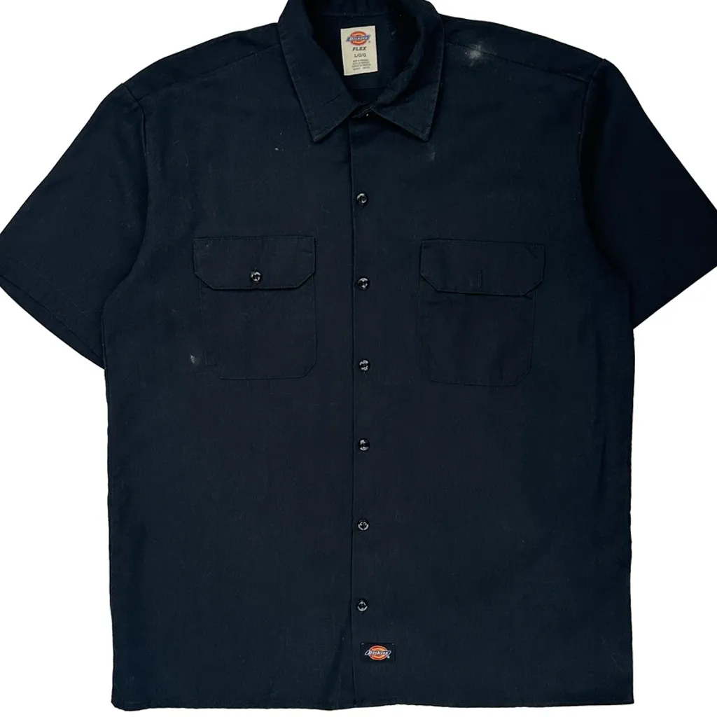 Dickies Short Sleeve Shirt - Large Black Cotton - Image 4