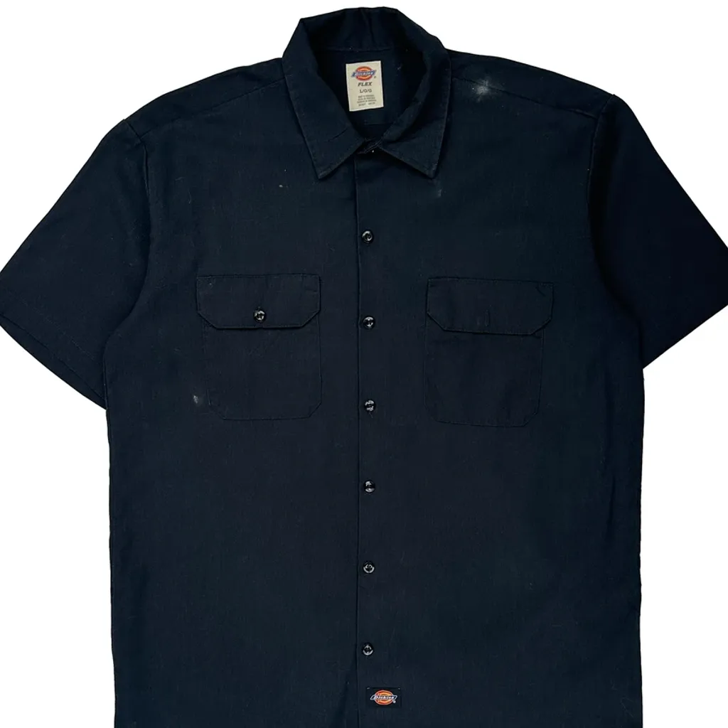 Dickies Short Sleeve Shirt - Large Black Cotton - Image 5