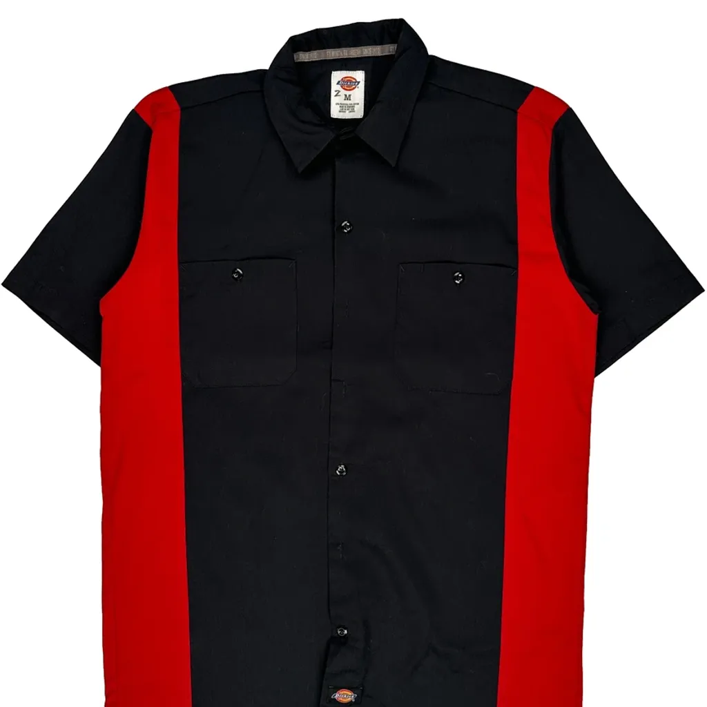 Dickies Short Sleeve Shirt - Medium Black Polyester Blend - Image 5