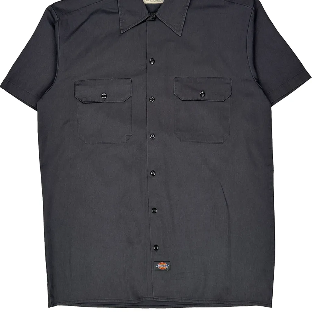 Dickies Short Sleeve Shirt - Medium Black Cotton - Image 5