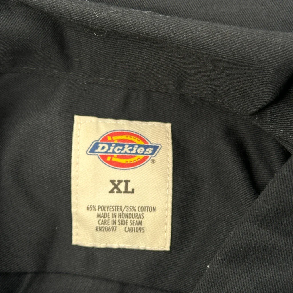 Dickies Short Sleeve Shirt - XL Black Polyester Blend - Image 3