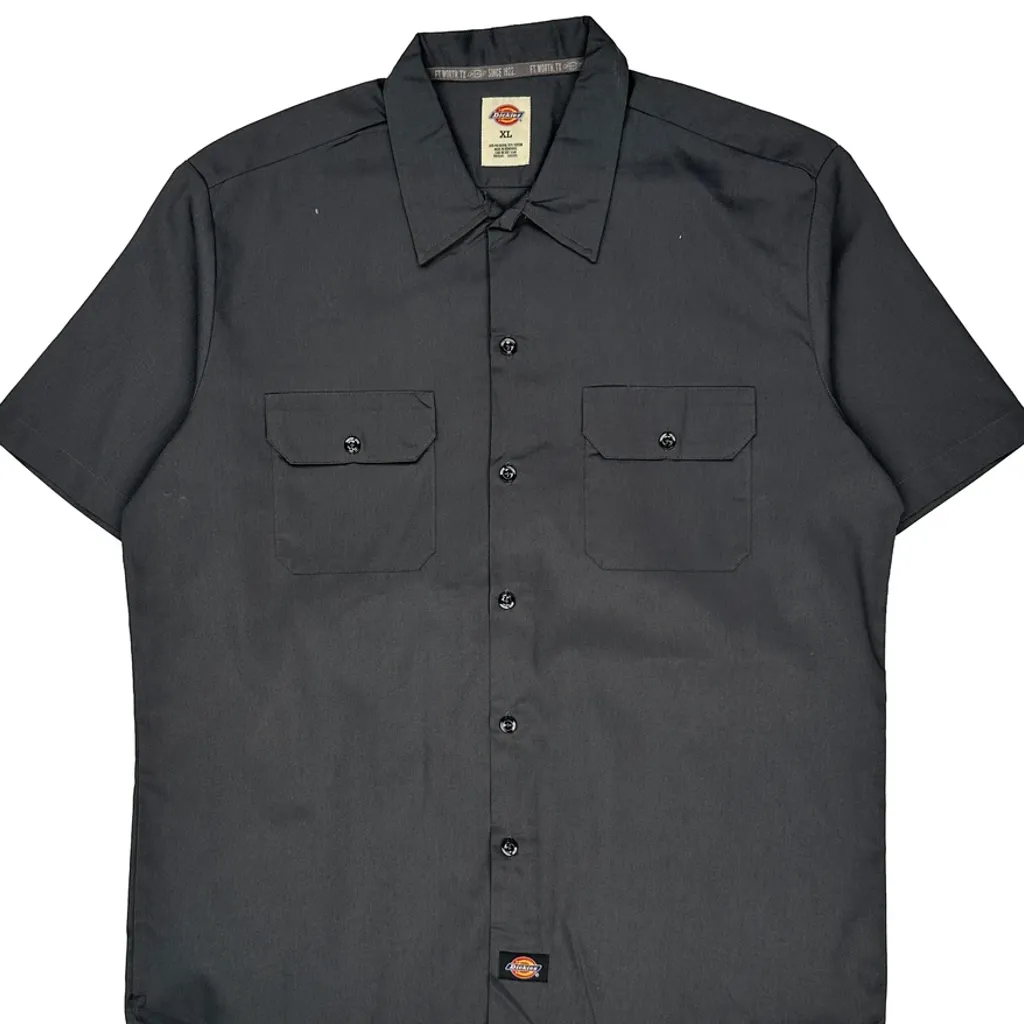 Dickies Short Sleeve Shirt - XL Black Polyester Blend - Image 4