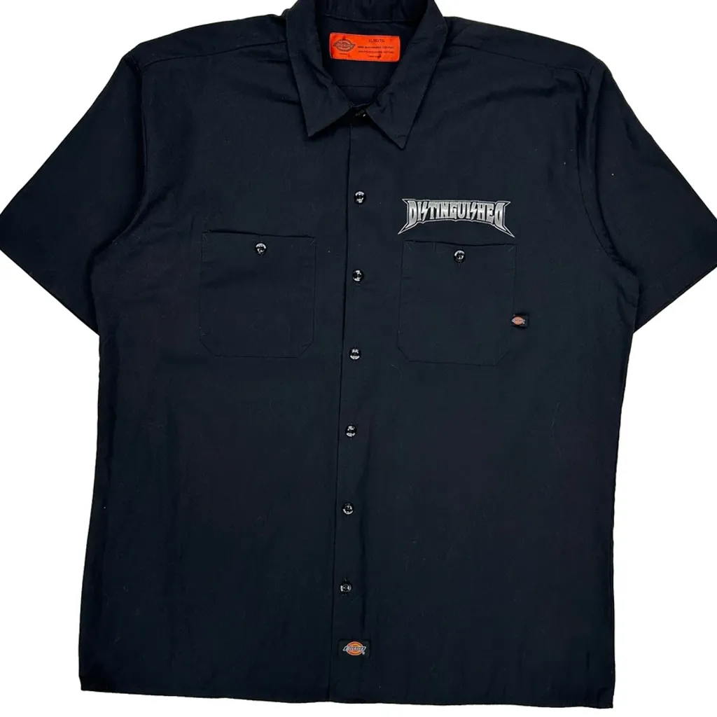 Dickies Short Sleeve Shirt - XL Black Polyester Blend - Image 4