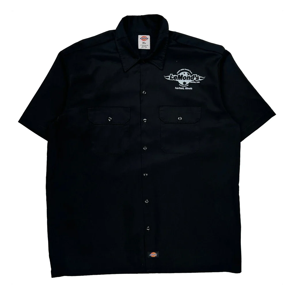 Dickies Short Sleeve Shirt - XL Black Cotton