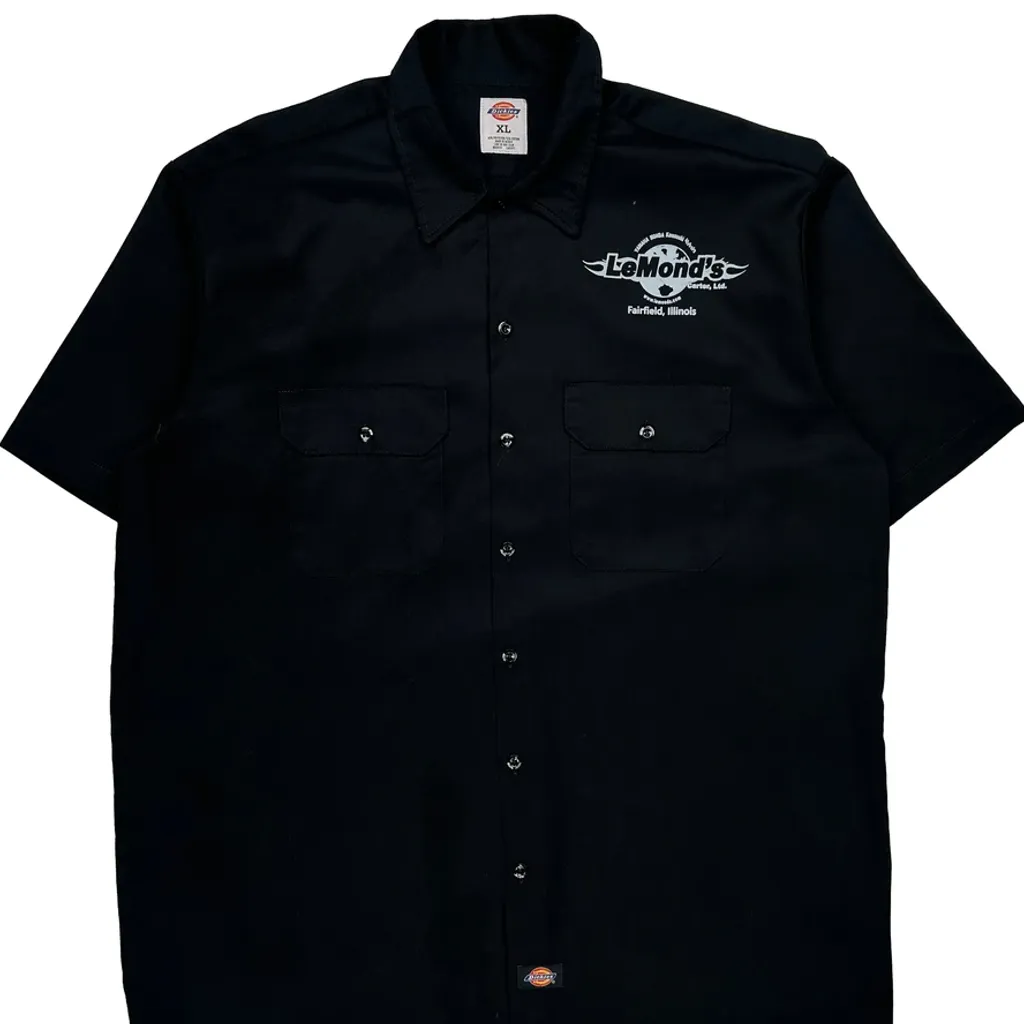 Dickies Short Sleeve Shirt - XL Black Cotton - Image 4