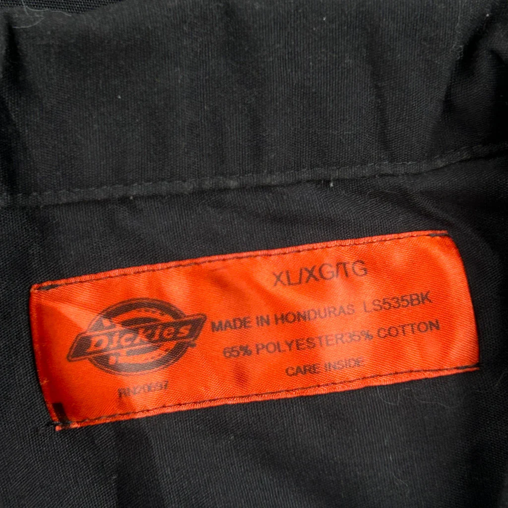 Dickies Short Sleeve Shirt - XL Black Cotton - Image 3