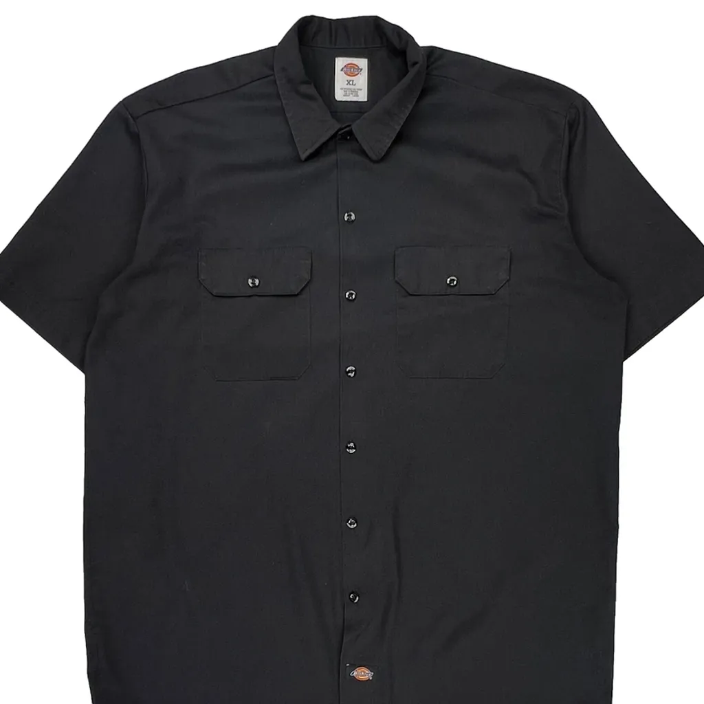 Dickies Short Sleeve Shirt - XL Black Polyester Blend - Image 4