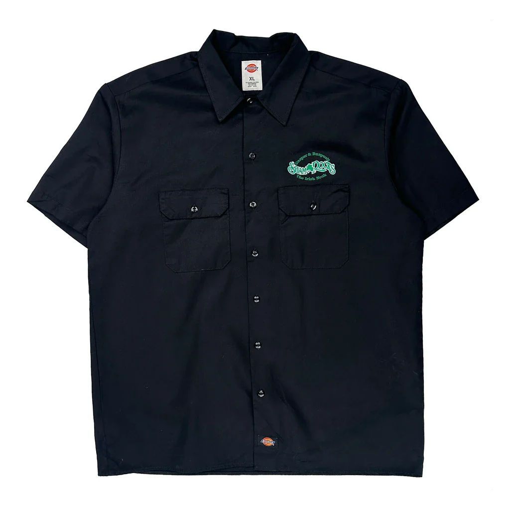 Dickies Short Sleeve Shirt - XL Black Polyester Blend