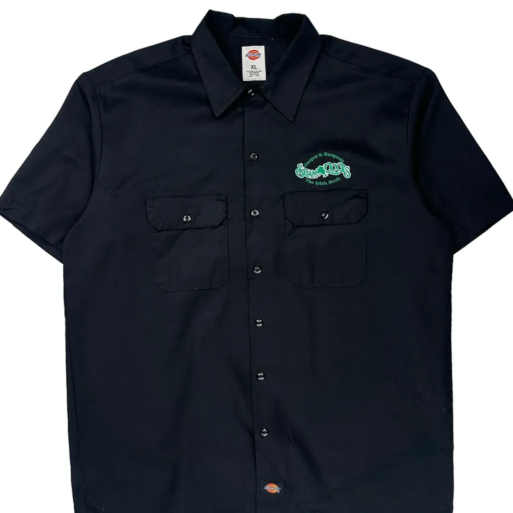 Dickies Short Sleeve Shirt - XL Black Polyester Blend - Image 5